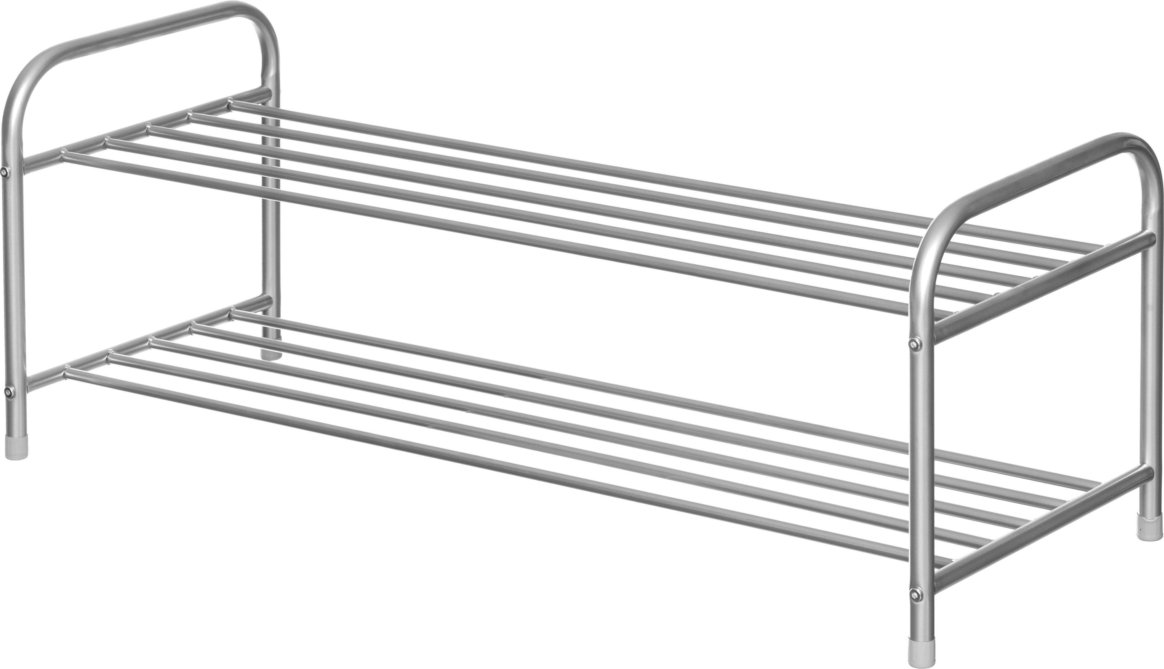 Silver shoe rack